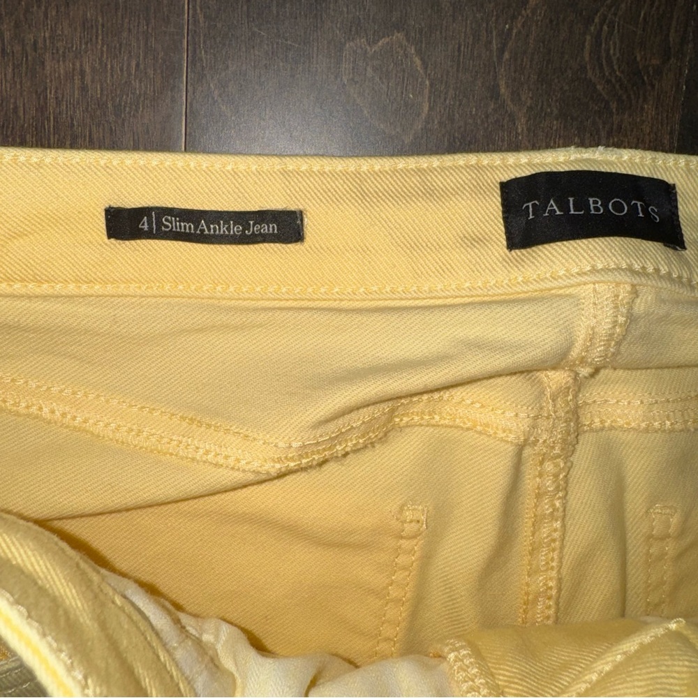 Talbots size 4 Yellow Slim Ankle Jeans - Picture 4 of 8